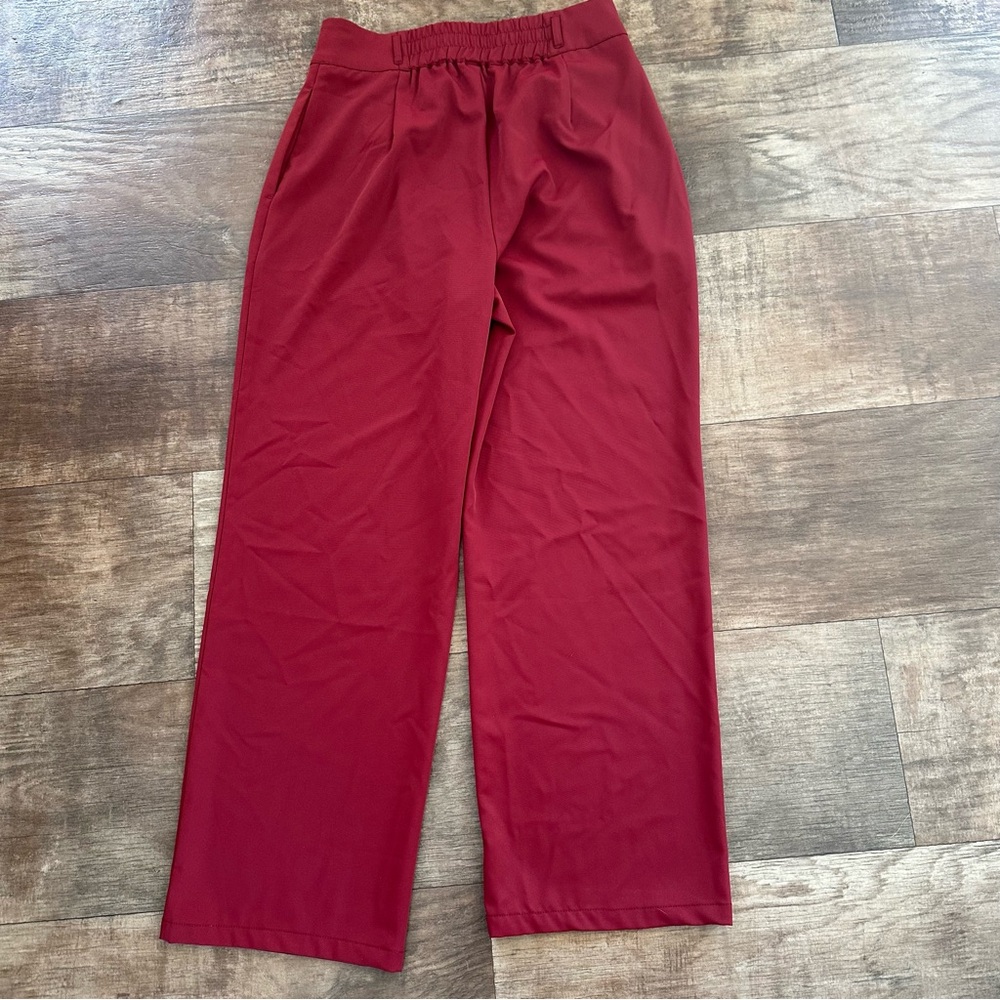 New HALARA flex high waisted shirred straight relaxed fit pants - Picture 6 of 9